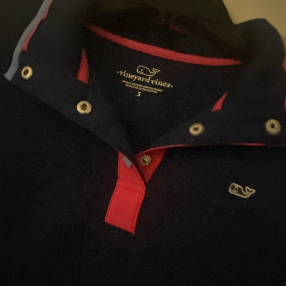 Vineyard Vines Blue and Red Polo Shirt